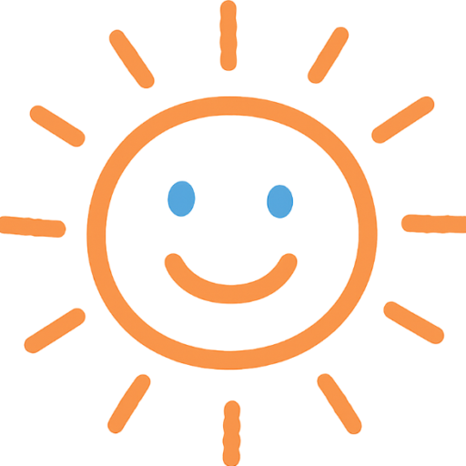 Preschool coloring worksheet sun logo