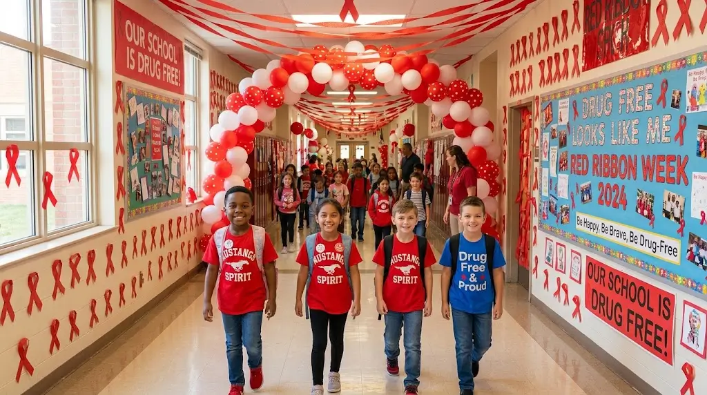 Red Ribbon Week Ideas Classroom Display